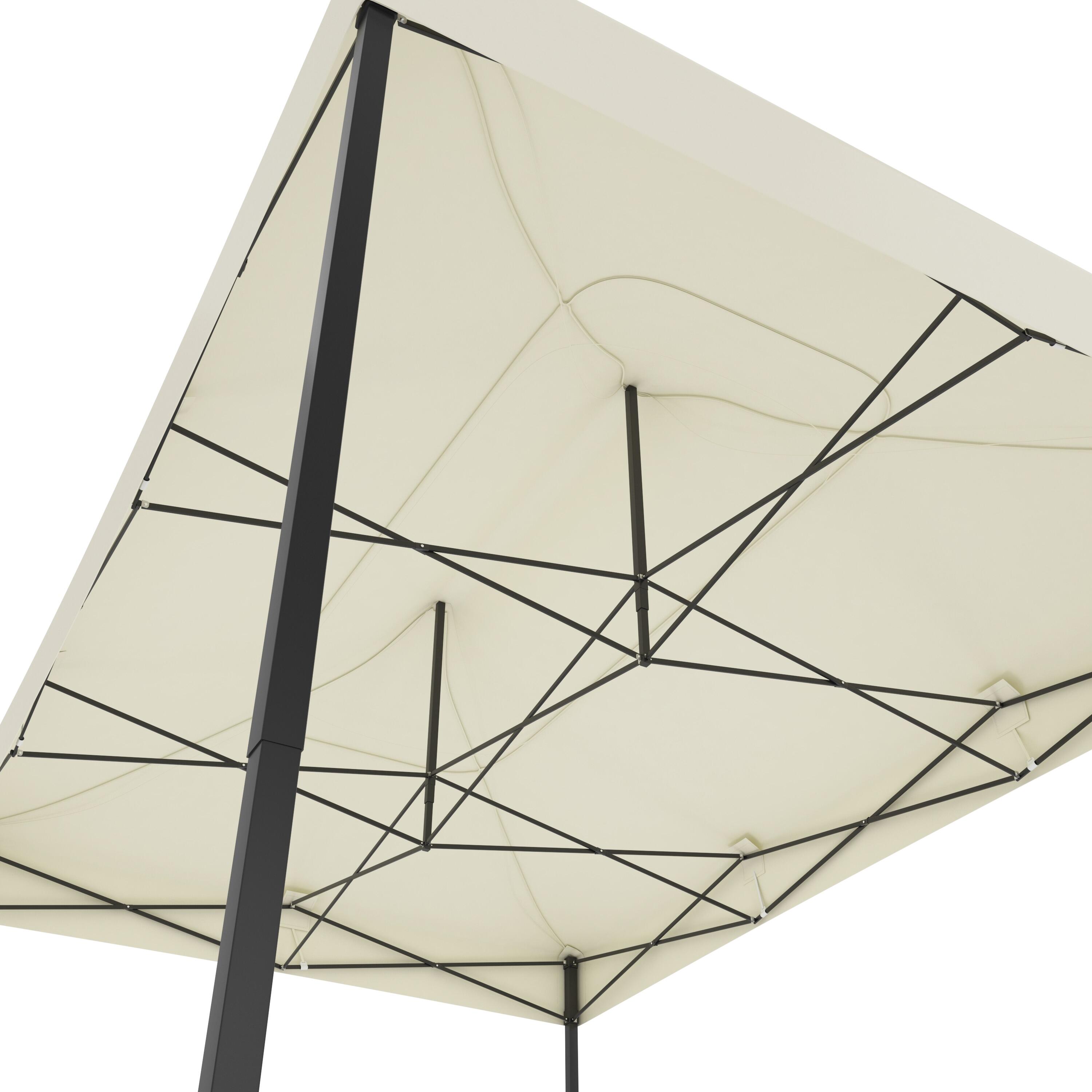 Partytent - paviljoen - 3x4.5 m - zijwanden - easy up - opvouwbaar - beige 4/4