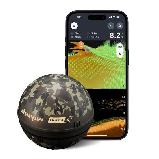 Deeper CHIRP+ 4 Ecoscandaglio con IA e GPS – Sonar portatile per pesca