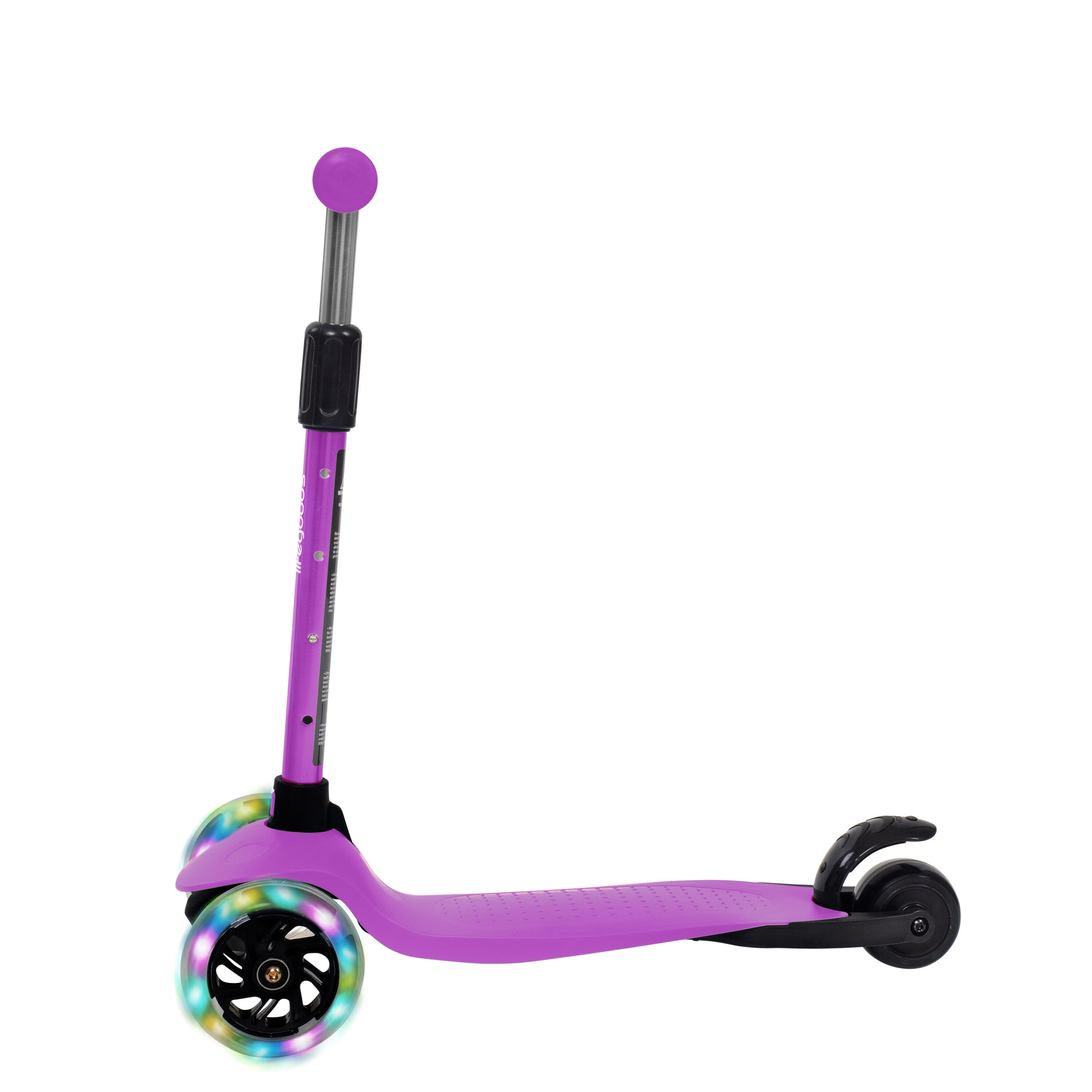 Trottinette enfant - 3 roues lumineuses - hauteur reglable - violet 4/4