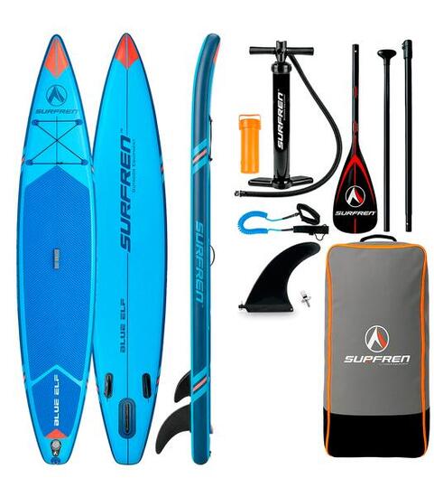 Stand up paddle gonflable race SURFREN Blue Elf 12'6" – pack SUP race complet
