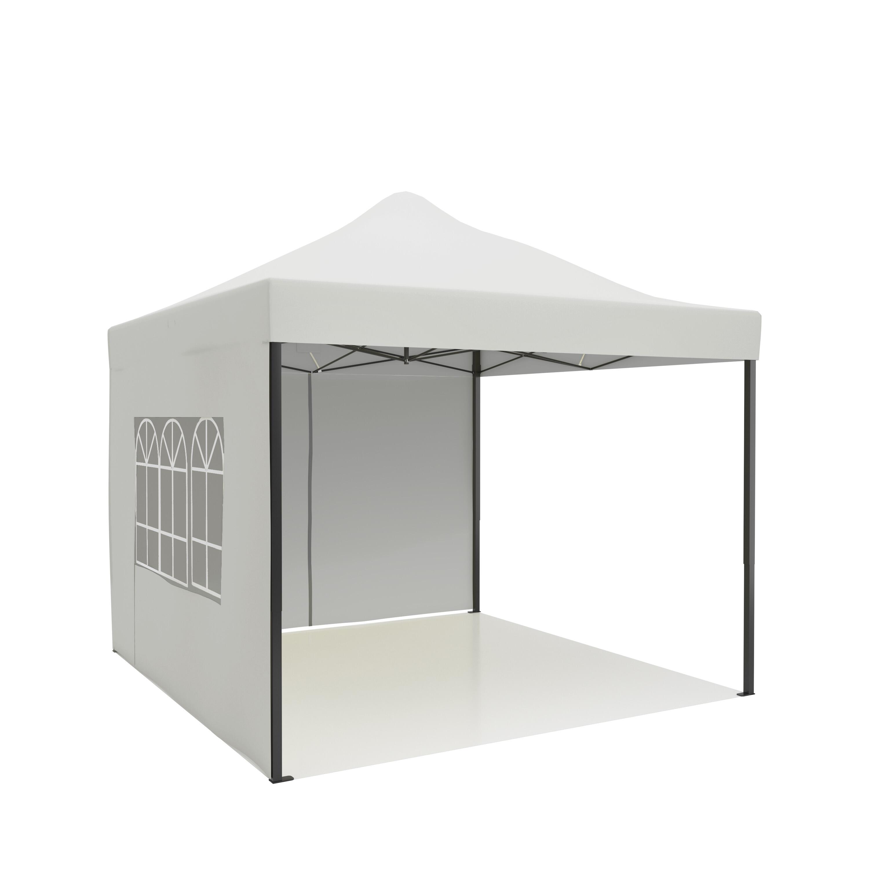 Partytent - 3x3 m - zijwanden - easy up - paviljoen - opvouwbaar - wit 2/5