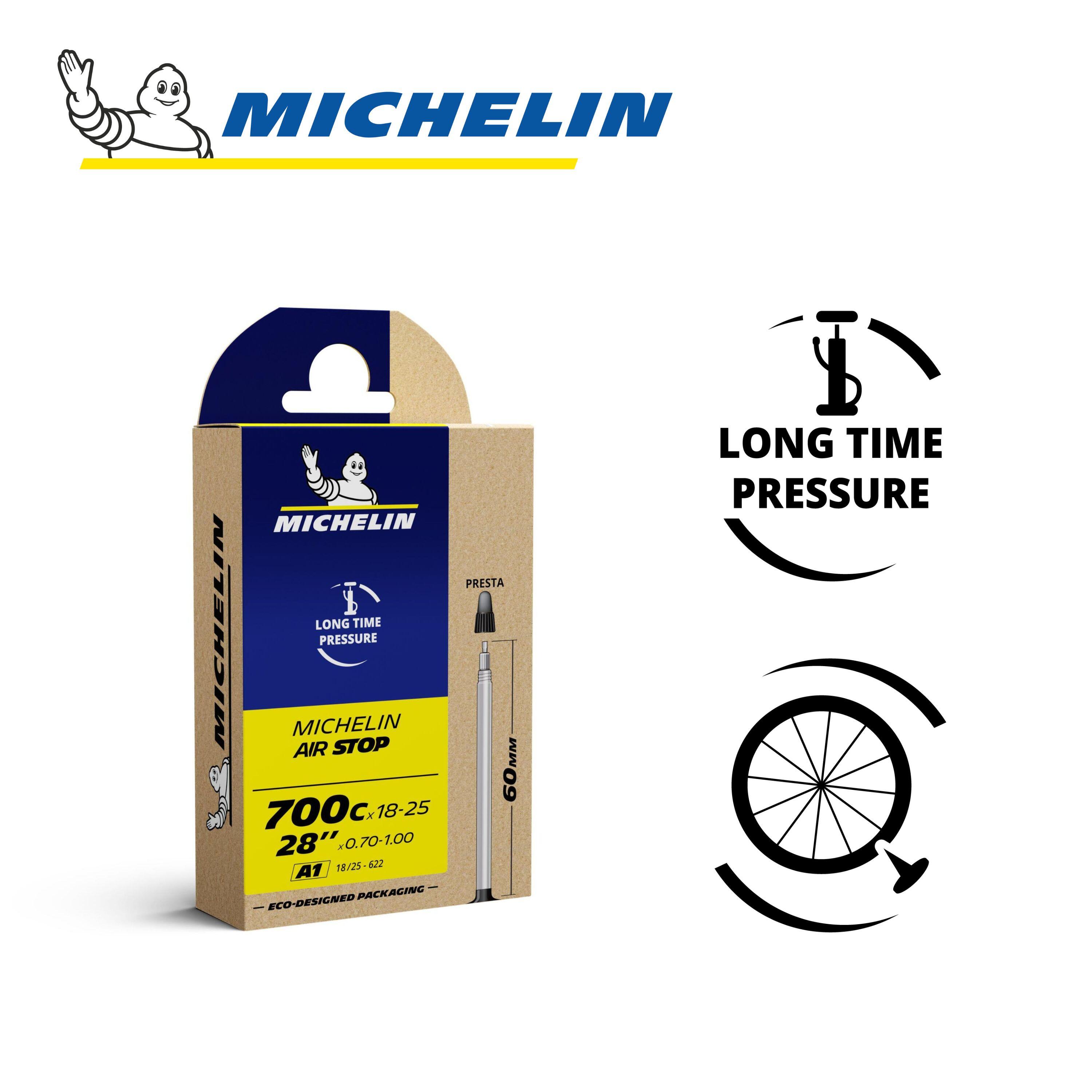 Lot de 2 Chambres à Air Vélo Route 700C 18-25 A1 AIRSTOP en Butyl 2/4
