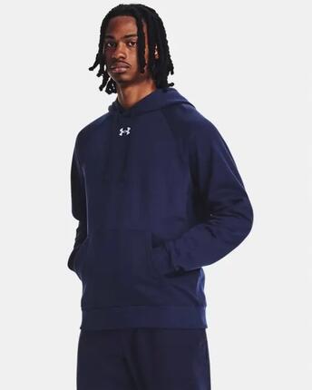 Bluza nierozpinana z kapturem męska błękitna Under Armour S