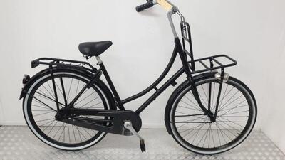Gebruikte zwarte transportfiets, 1 versn., 28", 3m garantie