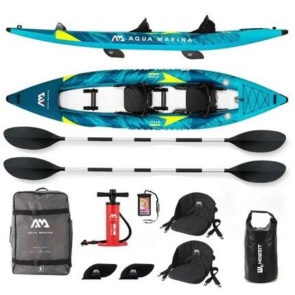Pack kayak gonflable Aqua Marina Steam 412 – 2 places complet
