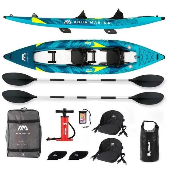 Pack kayak gonflable Aqua Marina Steam 412 – 2 places complet