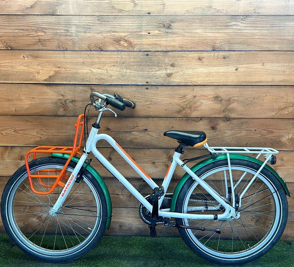Batavus transport stadsfiets, cargo bike wit - 3 versnellingen, met standaard. 2/2