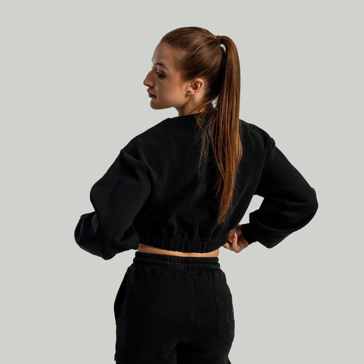 Donna palestra felpa nera Lunar 5/7