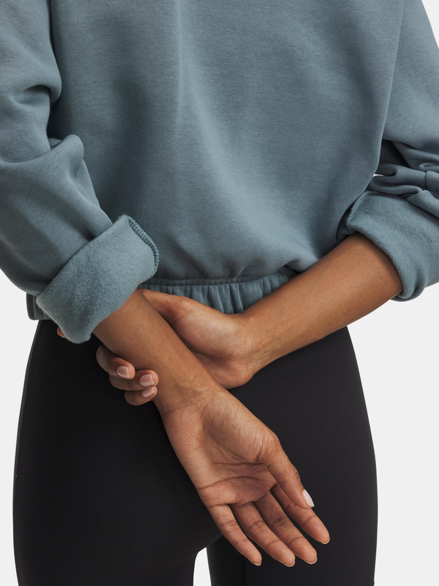 Bluza Damska Under Armour Sportowa Krótka UA Rival Fleece Piped Crew 5/5