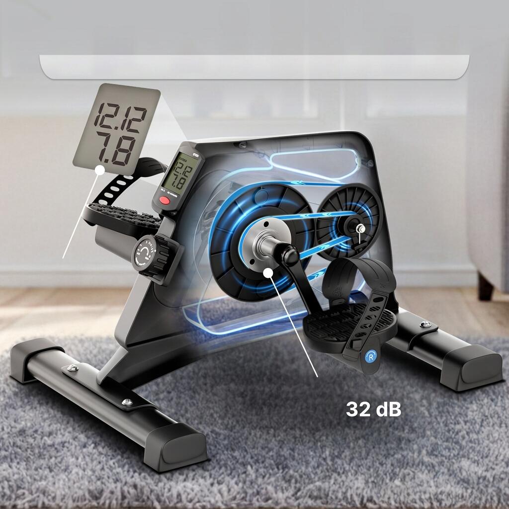 Seniorenpedalentrainer  – 8 standen, display & magneetrem thuis 4/7