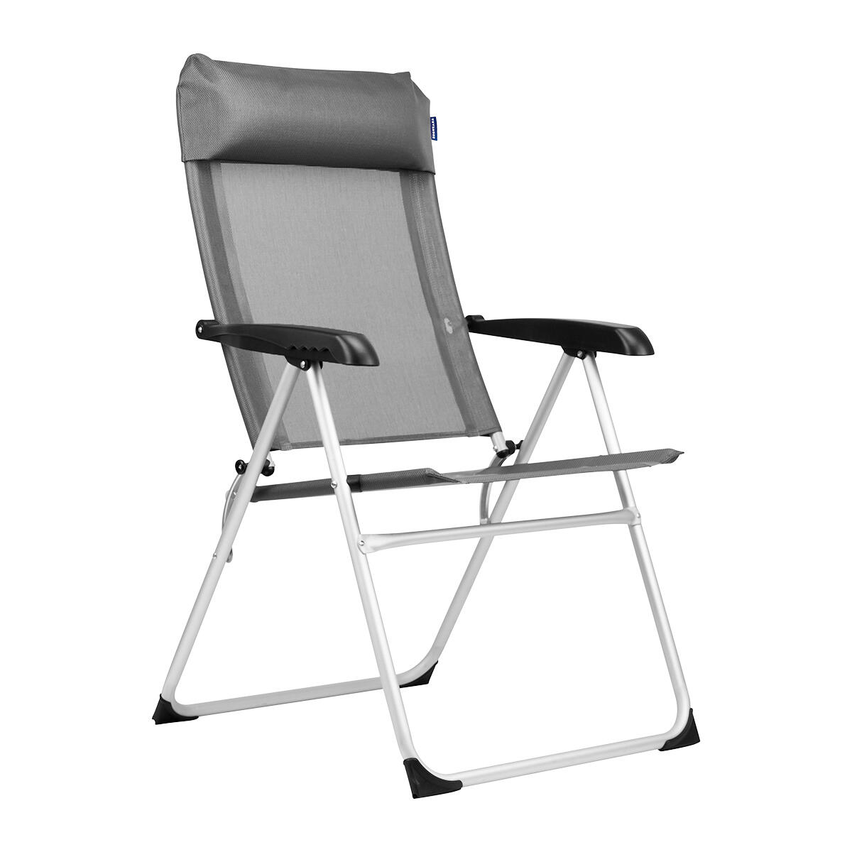 Campingstoel - opvouwbaar - 110kg draagvermogen - verstelbaar - grijs 2/5