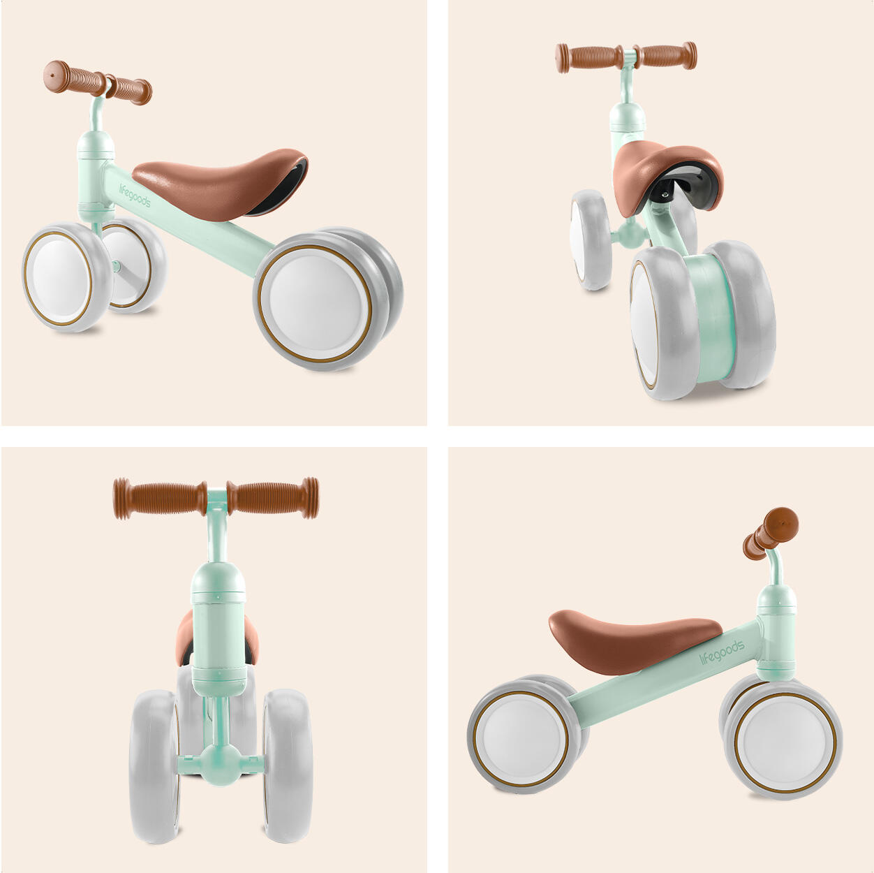 Draisienne - trottinette enfant - vert pastel 2/4