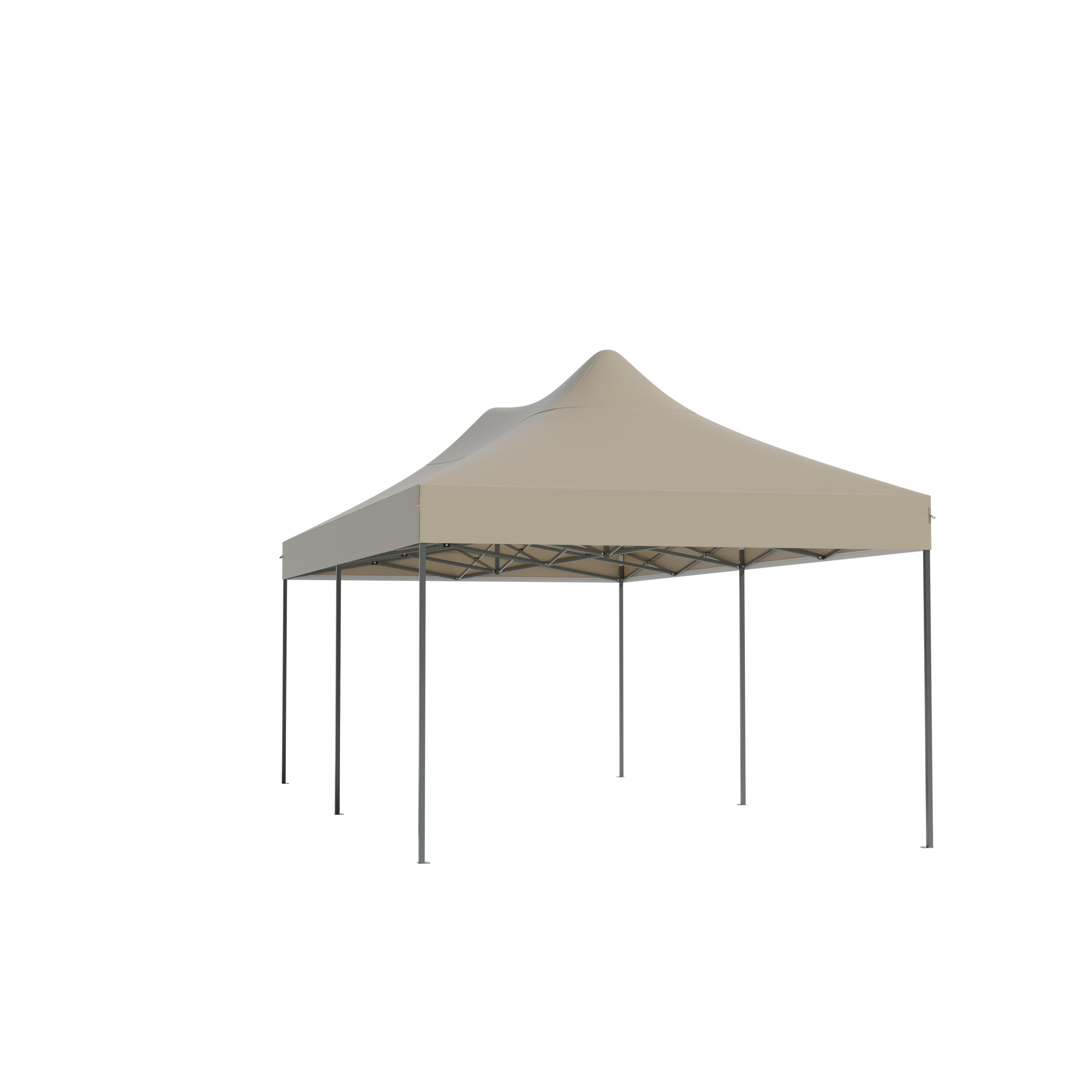 Partytent - paviljoen - 3x6 m - zijwanden - easy up - opvouwbaar - beige 2/5