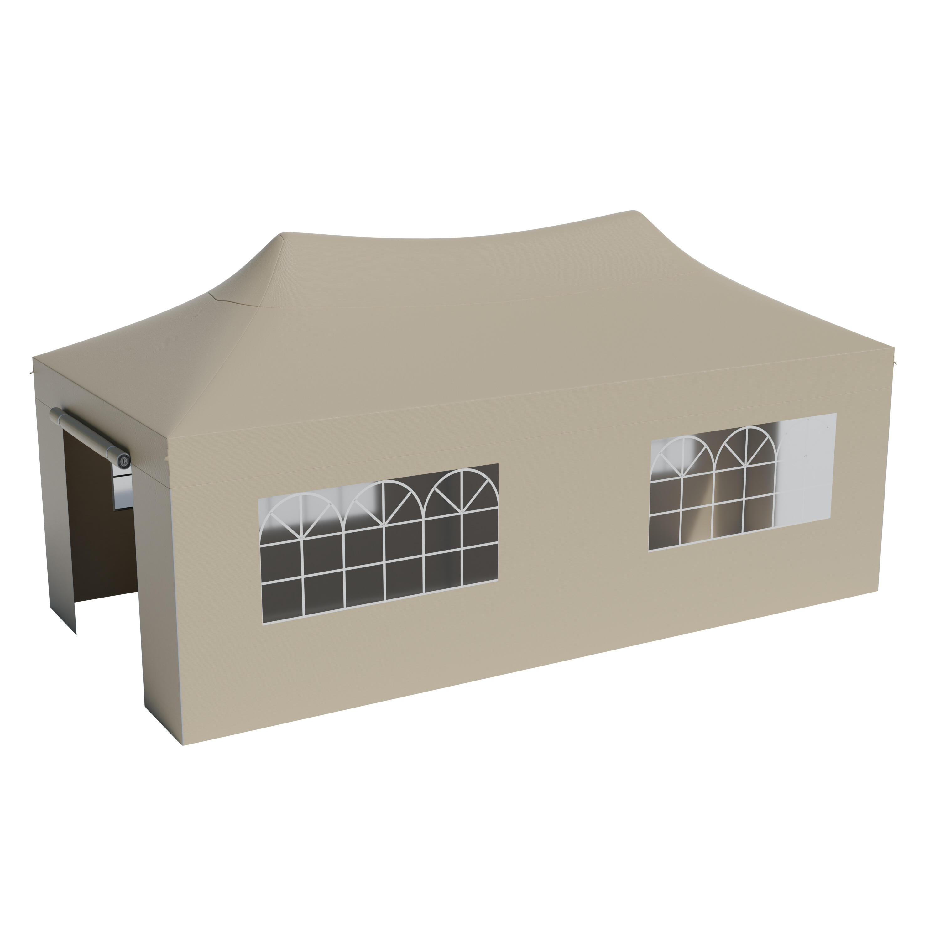 Partytent - paviljoen - 3x6 m - zijwanden - easy up - opvouwbaar - beige 5/5