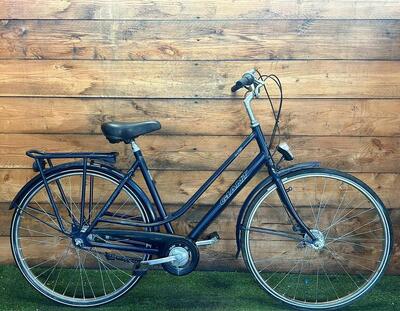 Giant stadsfiets 28" blauw - met standaard en verlichting