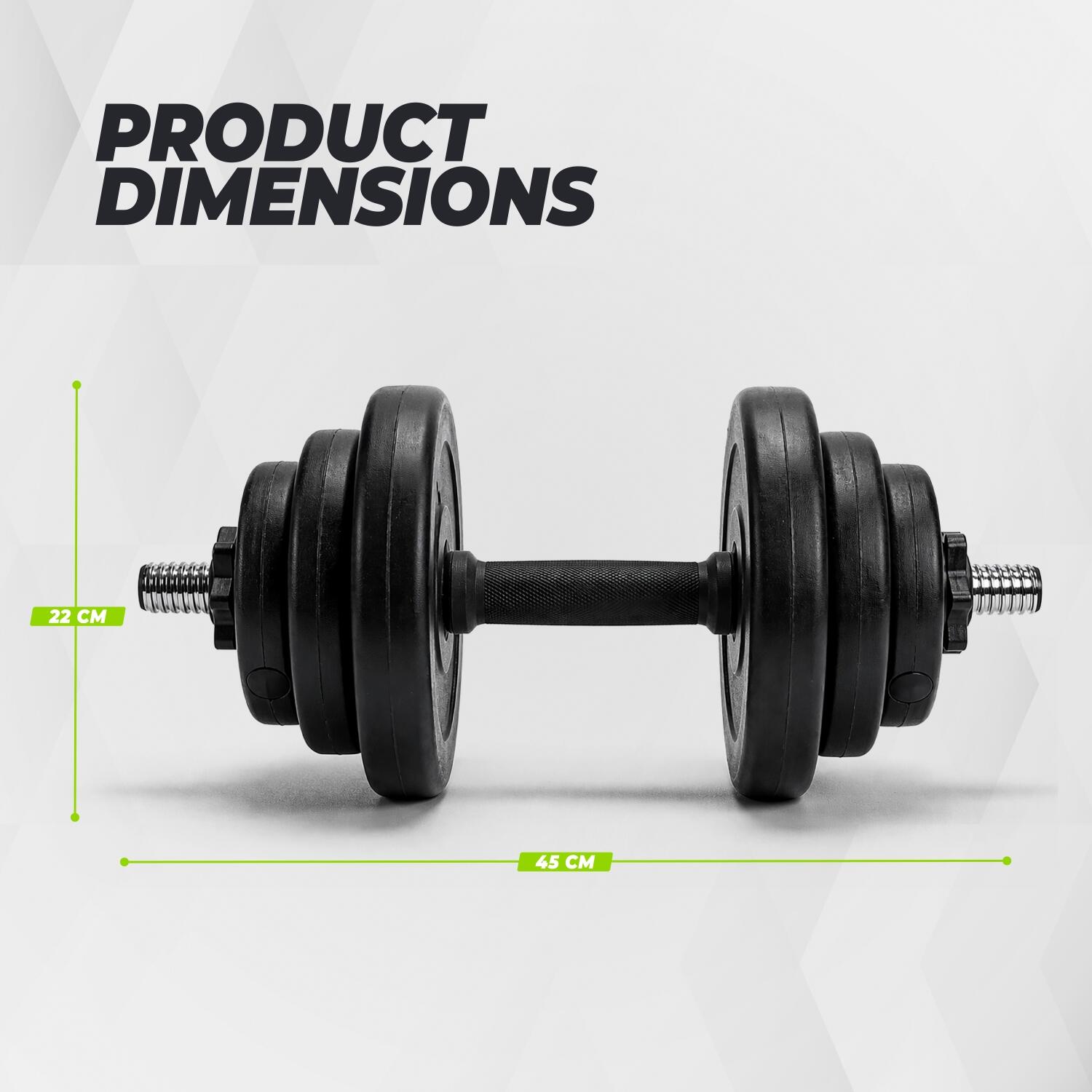 Ensemble d'haltères ajustables  - Vinyle - 2 x 14 kg (28 kg) 6/7