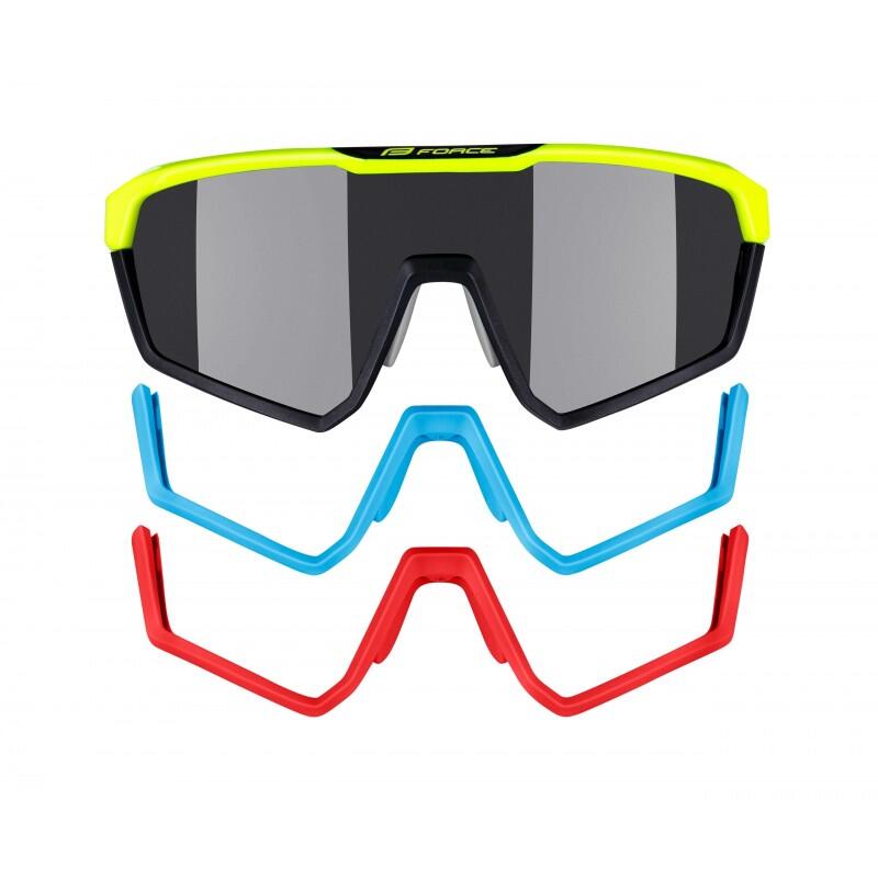Ochelari Force Apex, lentila negru contrast, fluo/negru