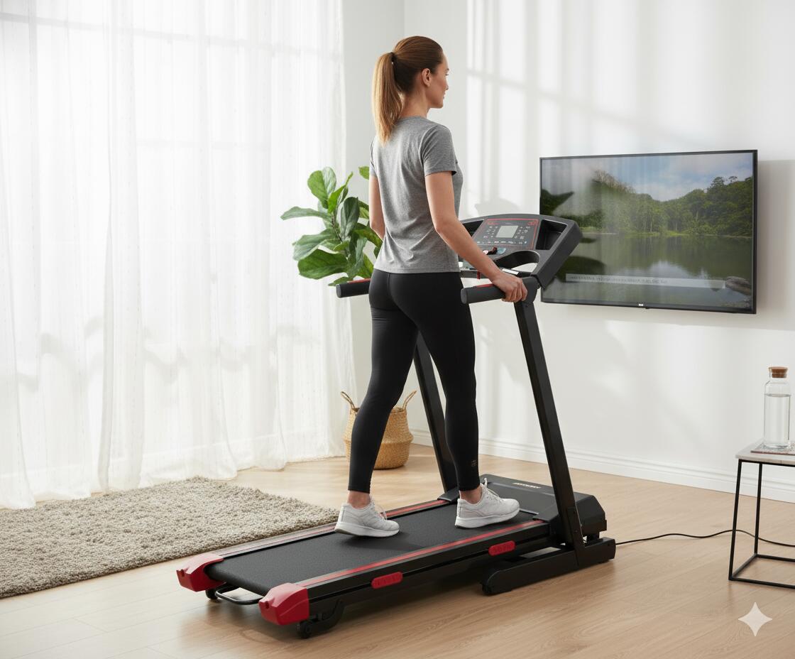 Cinta de Correr 2 HP con Inclinación Automática y Plegable 3/4