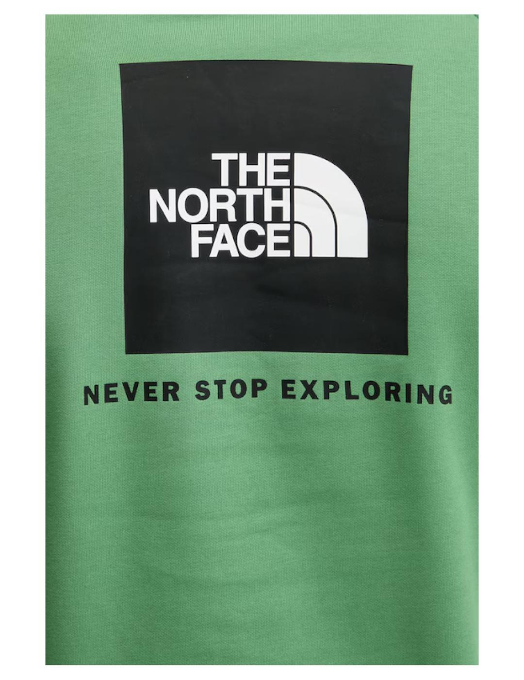 Felpa pile per uomo The North Face raglan box nse verde. 5/6