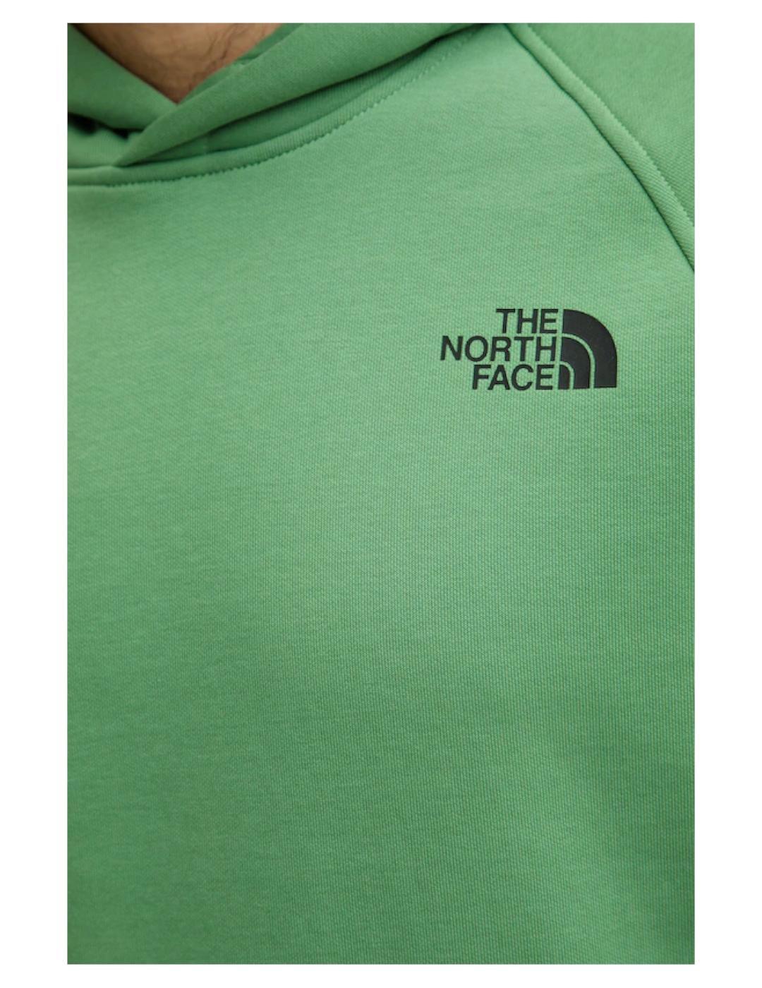 Felpa pile per uomo The North Face raglan box nse verde. 4/6