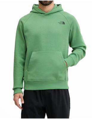 Felpa pile per uomo The North Face raglan box nse verde.