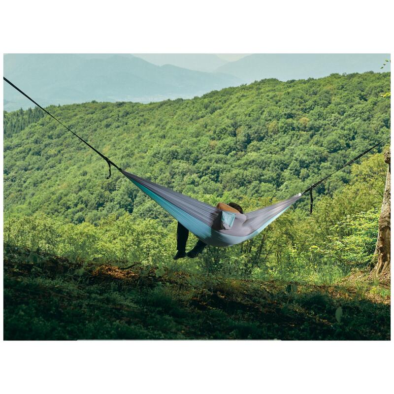 Hamac hikerjoy, usor, portabil, 270x140 cm, doua chingi si 2 carabine incluse