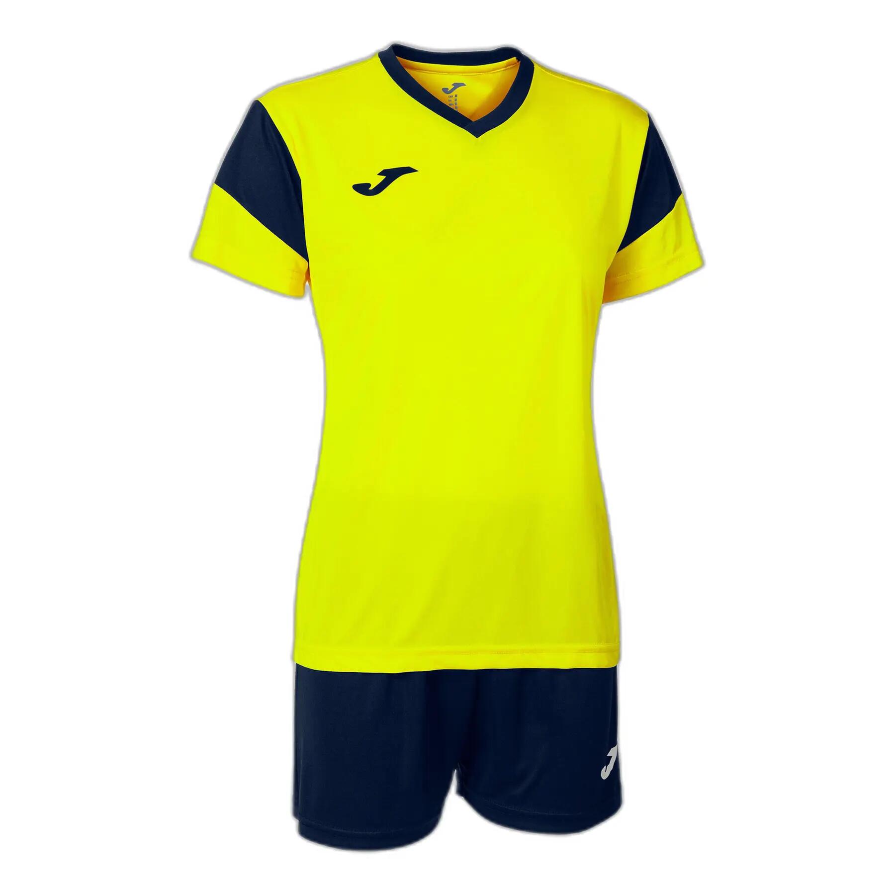 amarillo neón fluorescente / azul marino oscuro