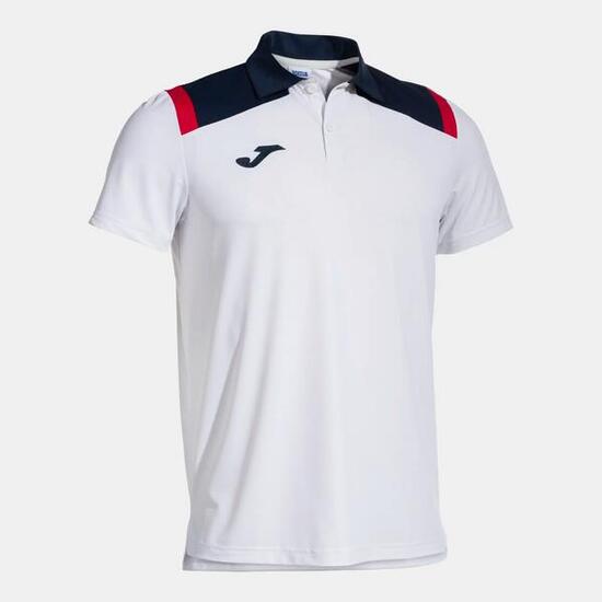 Polo Manches Courtes Football Homme Joma Toledo Blanc