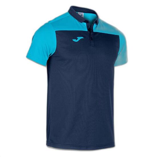 Polo Manches Courtes Football Homme Joma Hobby II Bleu Marine