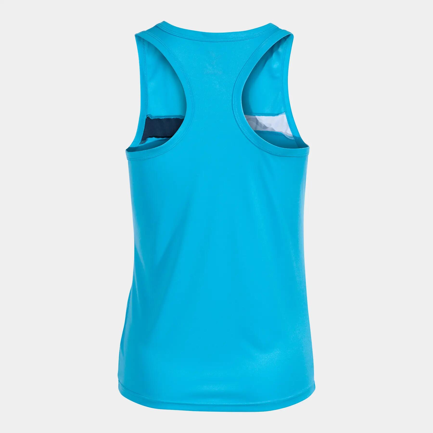 Débardeur Sans Manches Padel Femme Joma Court Turquoise Fluo 2/3