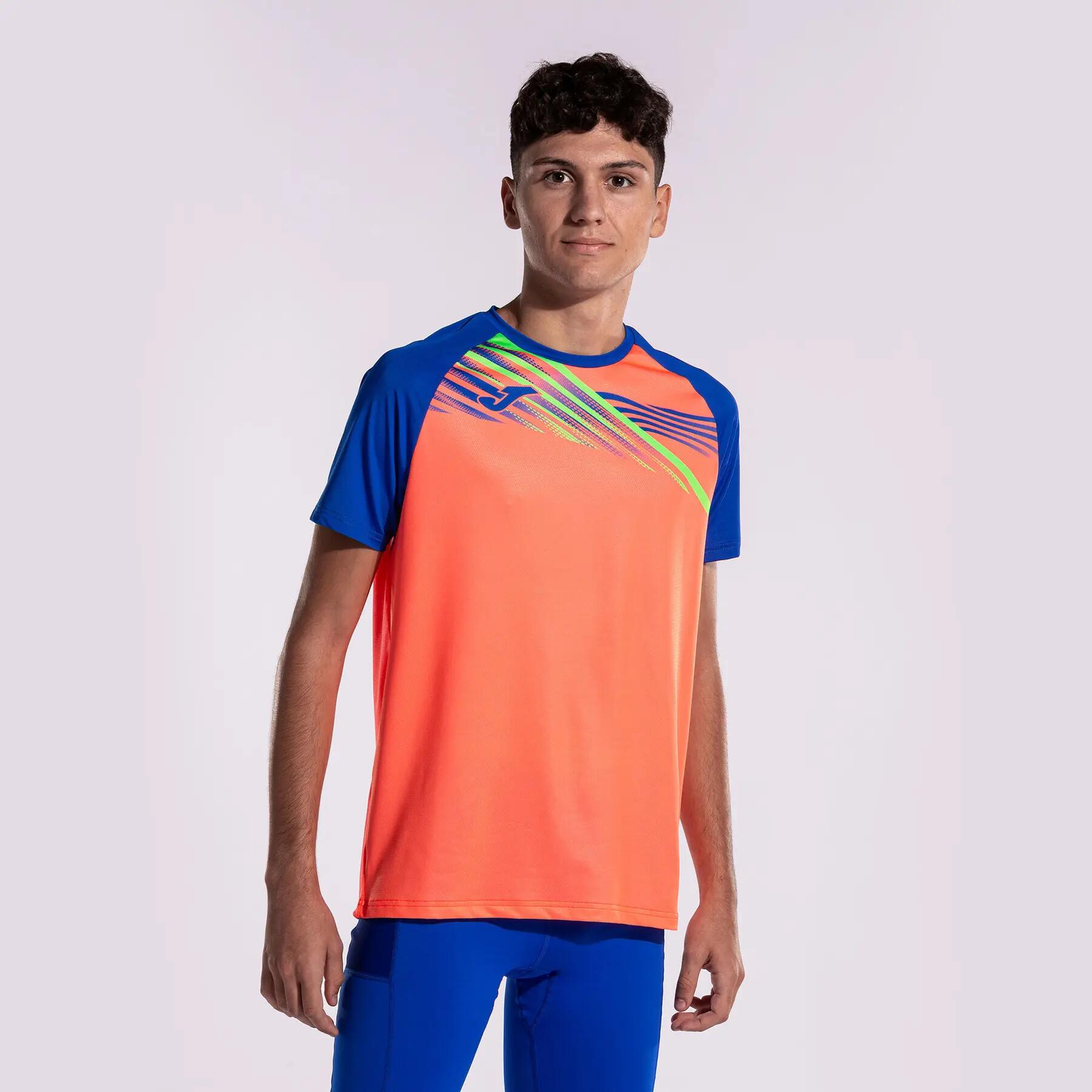 Camiseta Manga Corta Running Hombre Joma Elite X Coral Flúor 2/7
