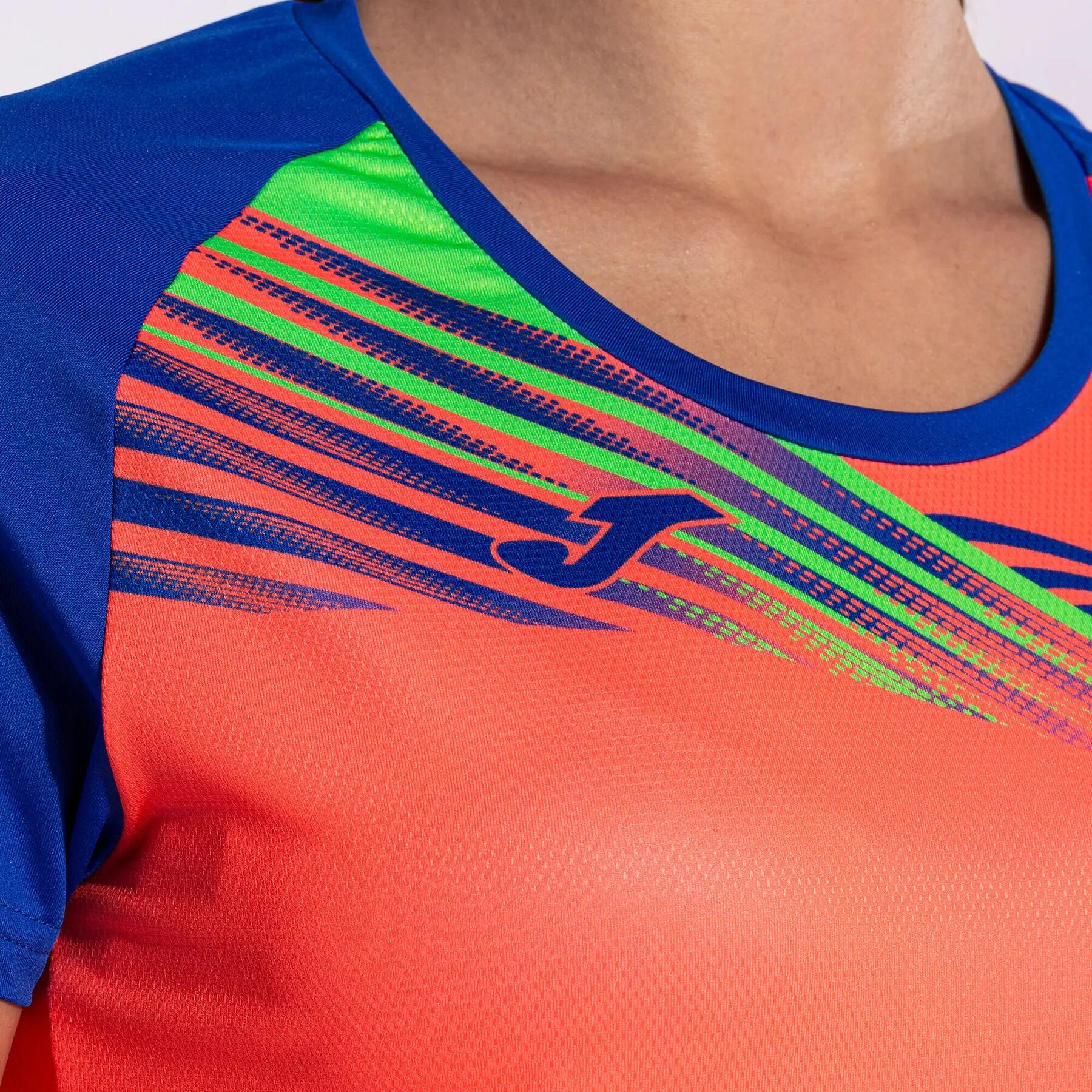 Maillot Manches Courtes Running Femme Joma Elite X Corail Fluo 7/7
