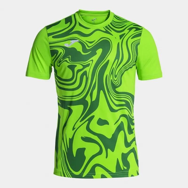 Maillot Manches Courtes Football Enfants Joma Lion II Vert Fluo 2/5