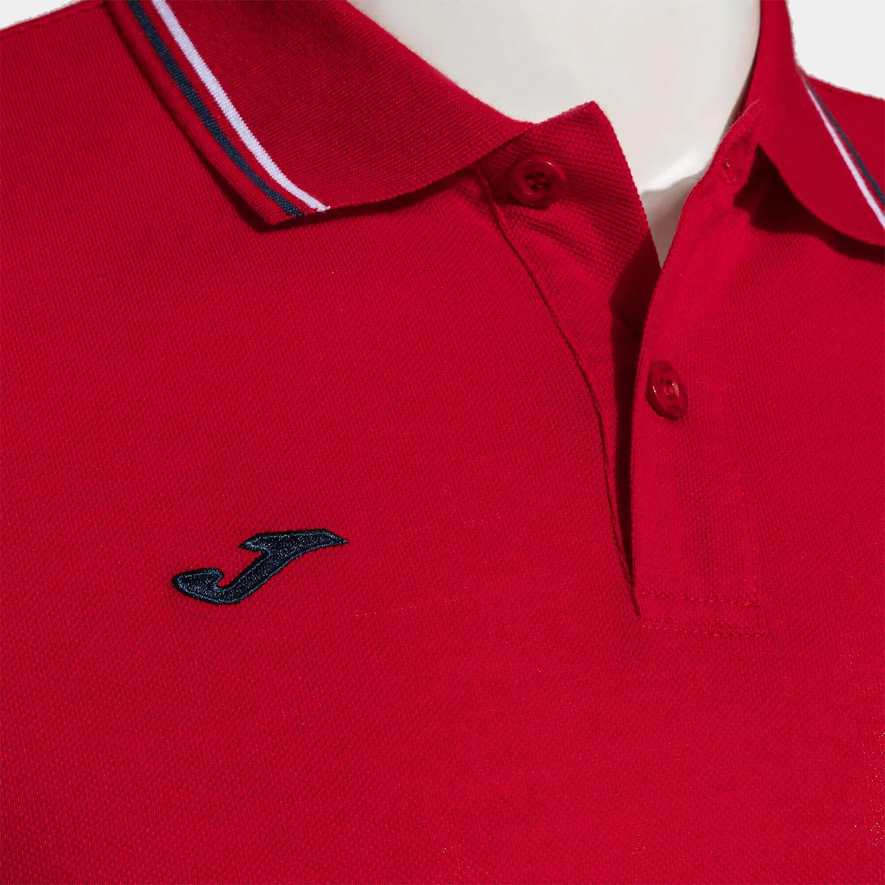 Polo Manga Corta Fútbol Hombre Joma Confort Classic Rojo 3/4