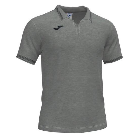 Polo Manches Courtes Football Homme Joma Campus III Gris Melange
