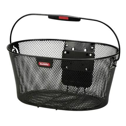 Panier avant acier fil avec anse fixation sur cintre Klickfix Ovalkorb 16L