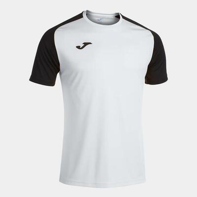 Joma academy iv - trendy t-shirt met korte mouwen in zwart en wit