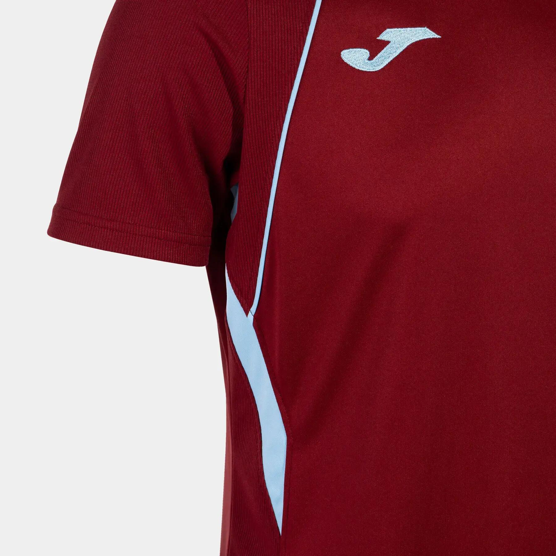 Camiseta Manga Corta Fútbol Niños Joma Championship VII Burdeos 4/4