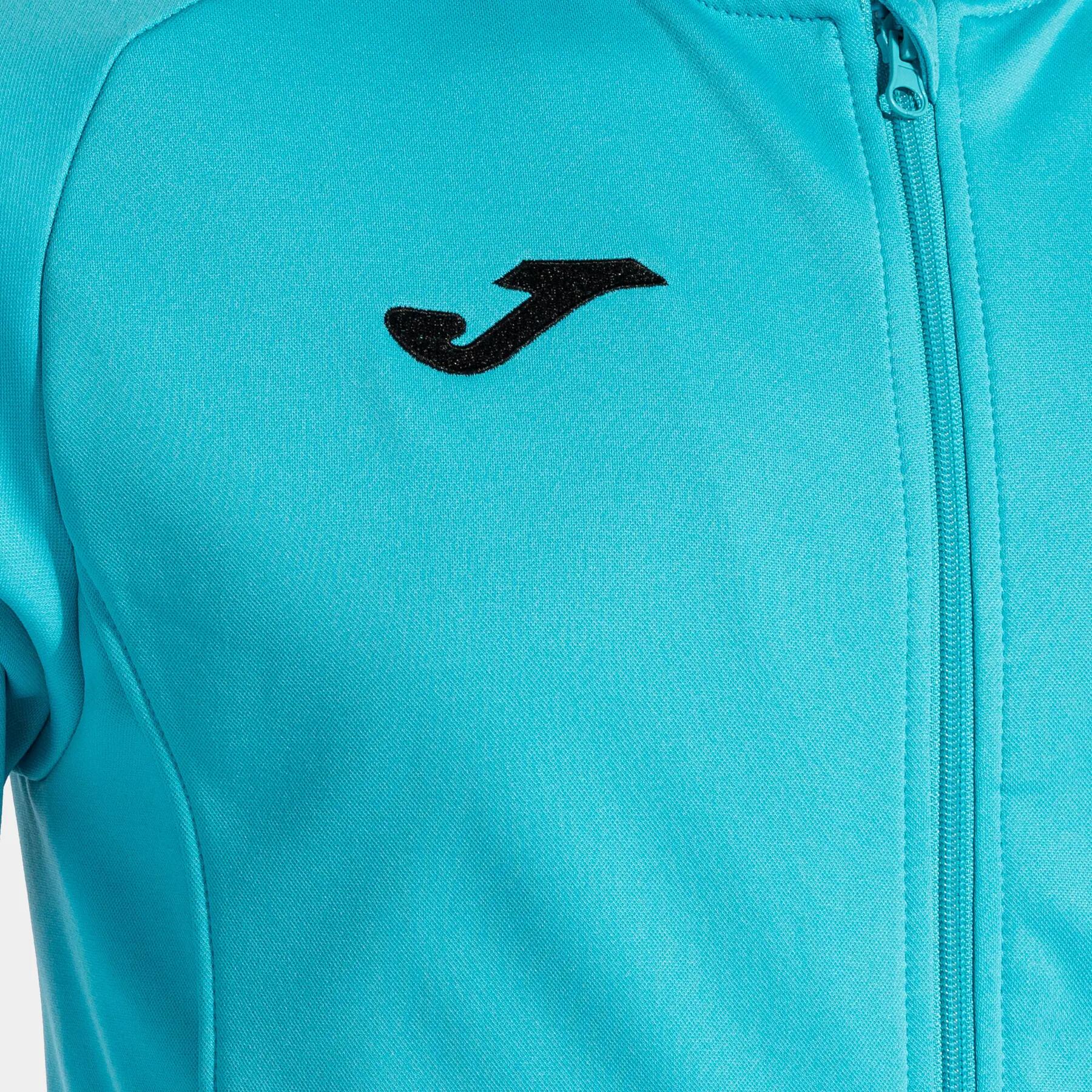 Veste À Capuche Football Homme Joma Menfis Turquoise Fluo 3/4