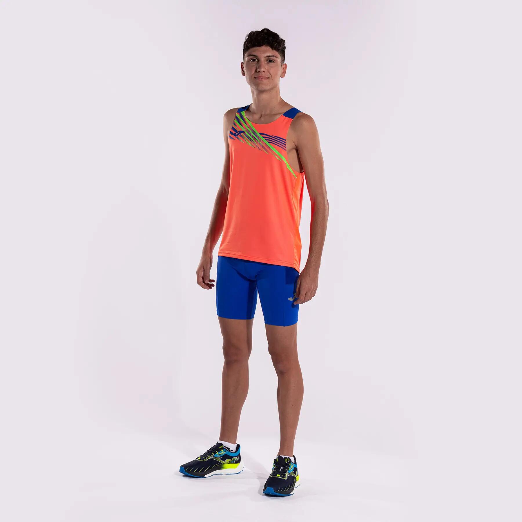 Camiseta Sin Mangas Running Niños Joma Elite X Coral Flúor 3/6