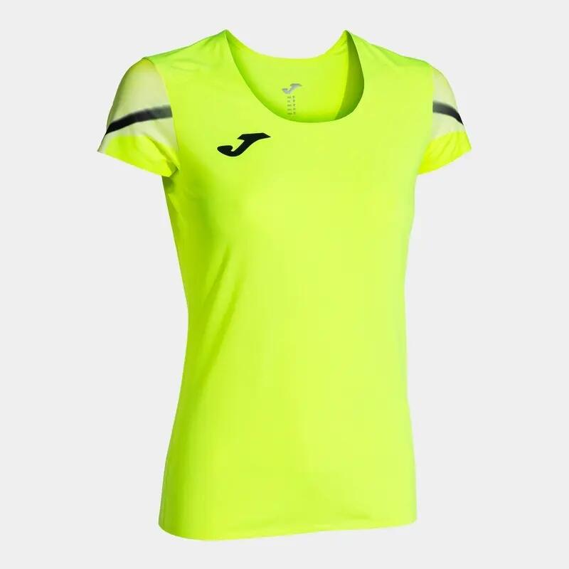 Maillot Manches Courtes Running Femme Joma Elite XI Jaune Fluo 2/5