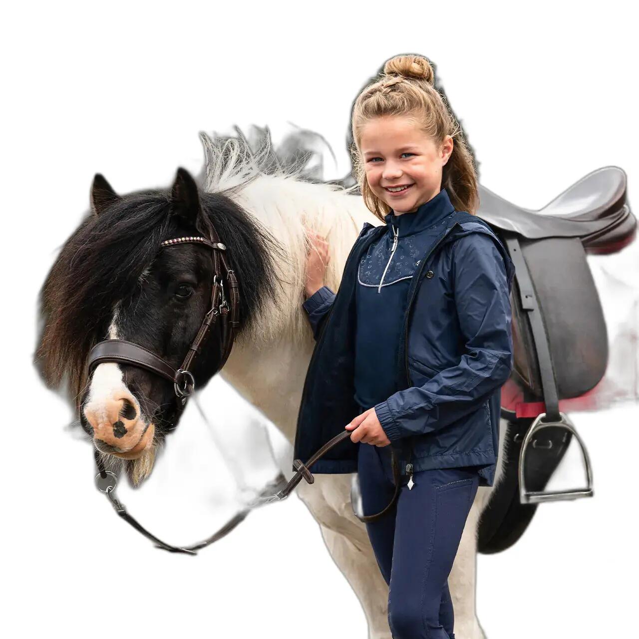 Wasserdichte Reitjacke Kind QHP Nyomi 2/7