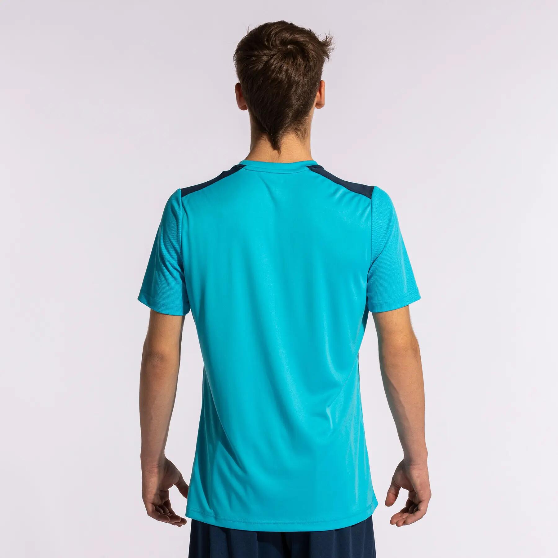 Maillot Manches Courtes Football Homme Joma Championship VII Turquoise Fluo 5/7