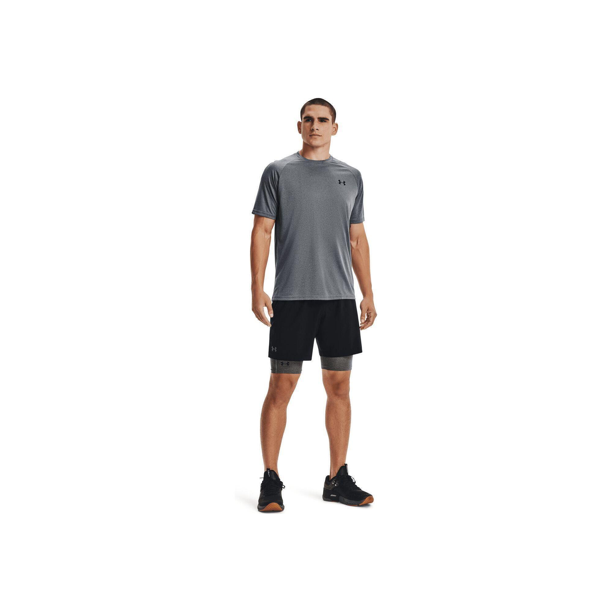 Short de compression Long Under Armour Heatgear 3.0 Gris