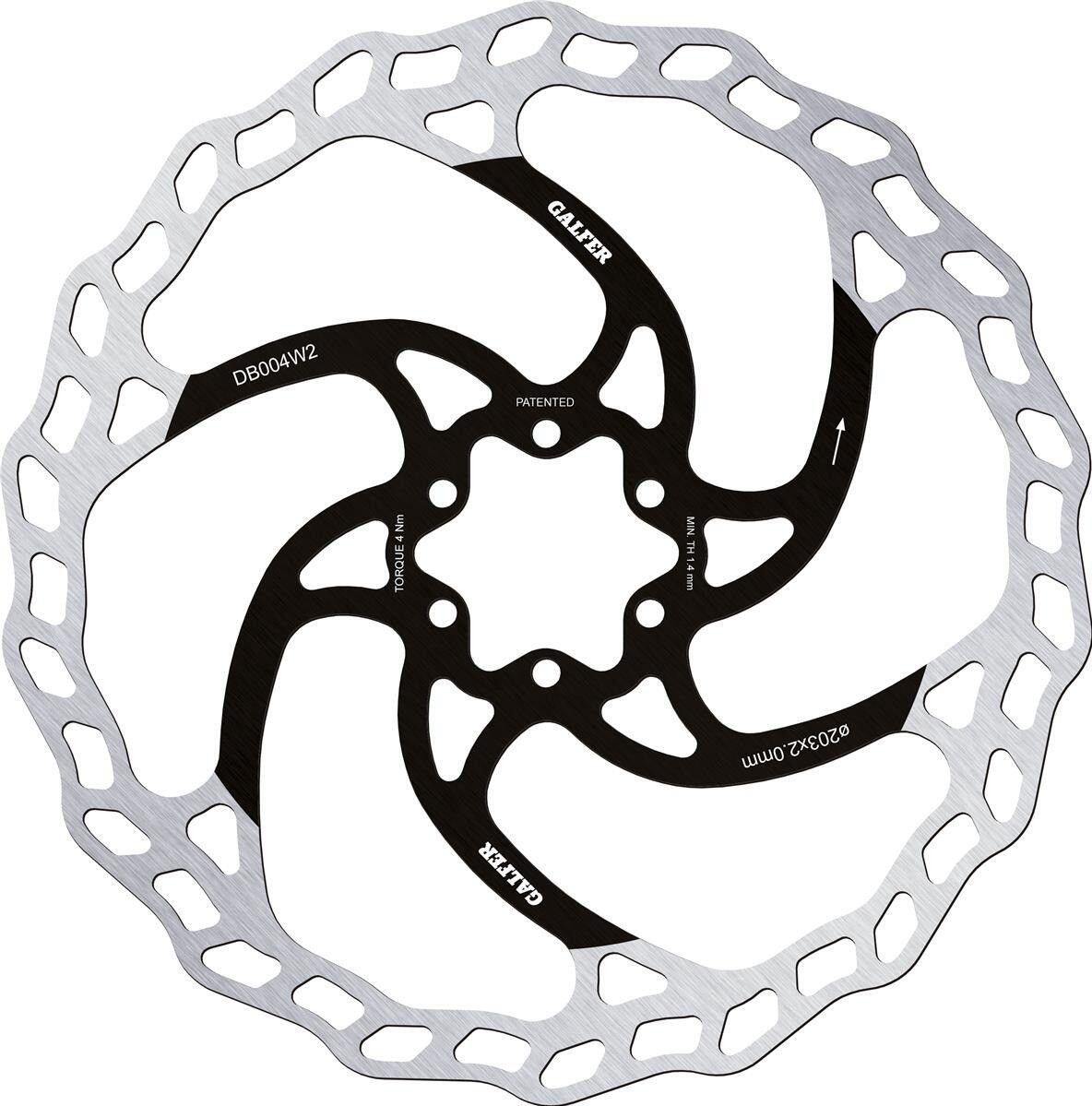 Disque de Frein Galfer Fixed Disc Wave 2 MTB 6 Trous 160 mm 2/3