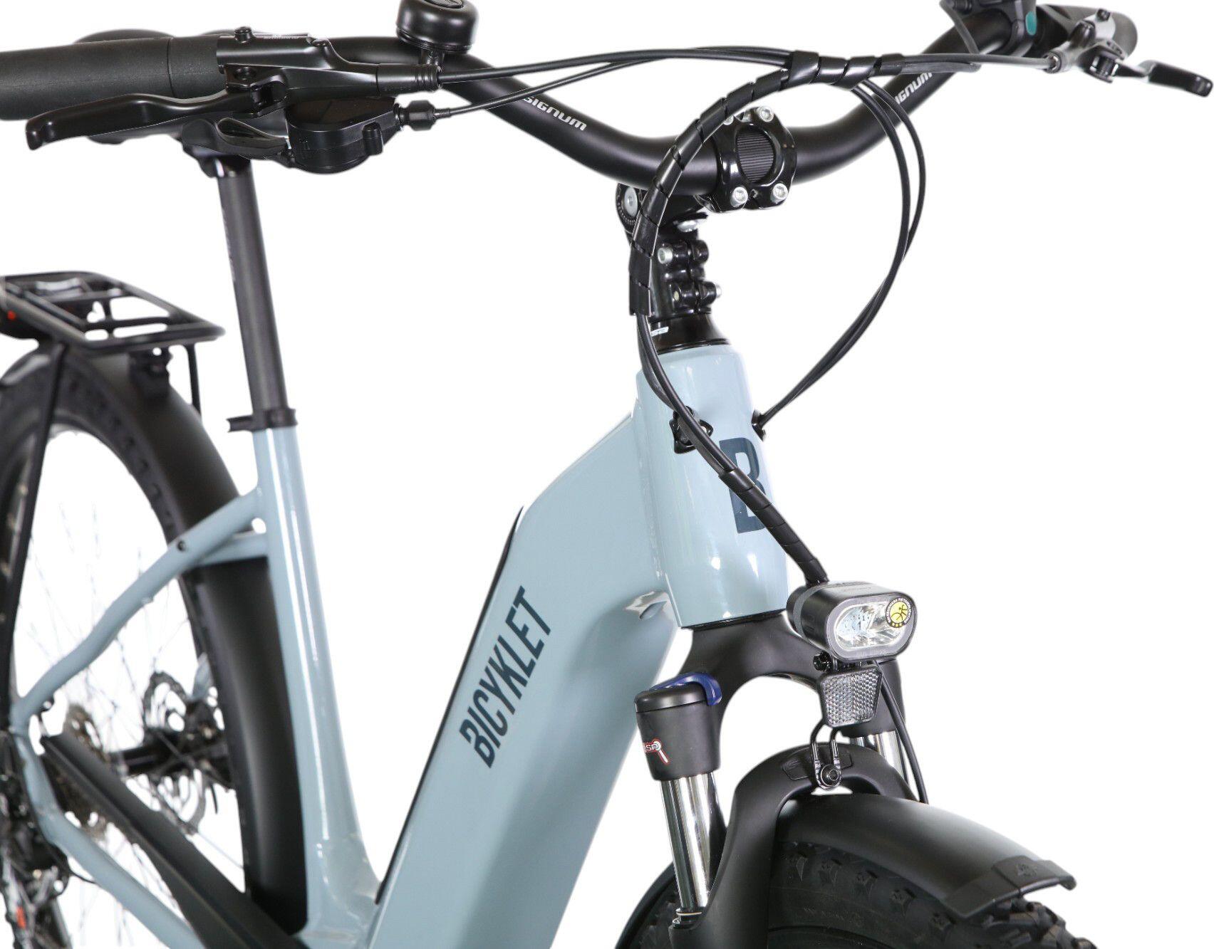 VTC Électrique Bicyklet Lucien Shimano Alivio 9V 400 Wh 29'' Bleu Givré 5/7