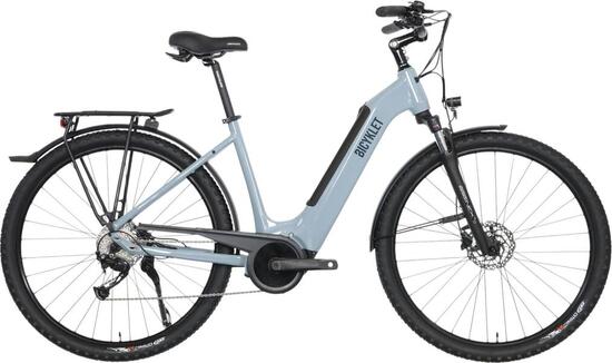 VTC Électrique Bicyklet Lucien Shimano Alivio 9V 400 Wh 29'' Bleu Givré