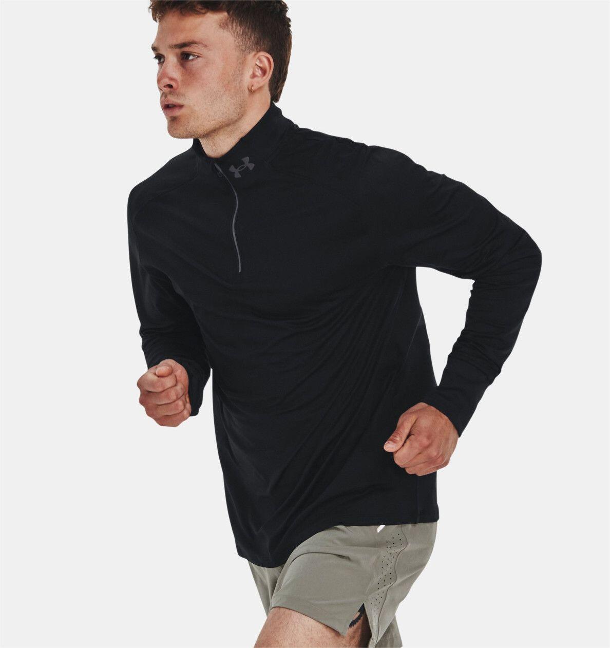 Camiseta Under Armour Qualifier Run 1/2 Zip Negra 3/7