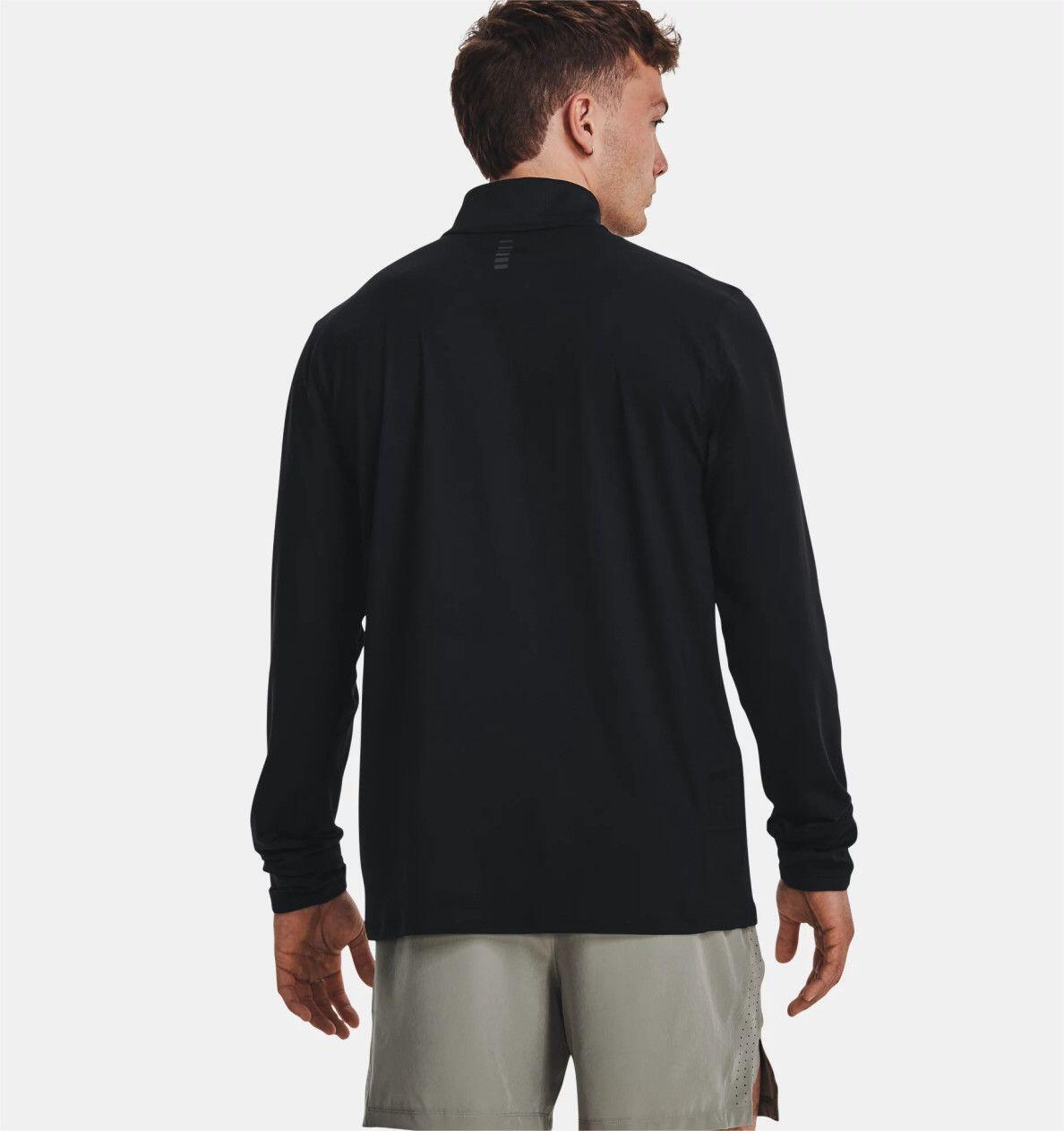 Camiseta Under Armour Qualifier Run 1/2 Zip Negra 2/7