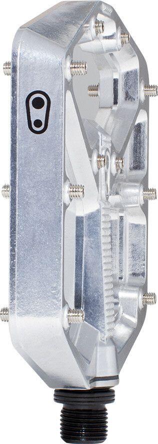 Crankbrothers Stamp 7 Grande - Edición Plata Pedales Planos Plata Pulida 3/5